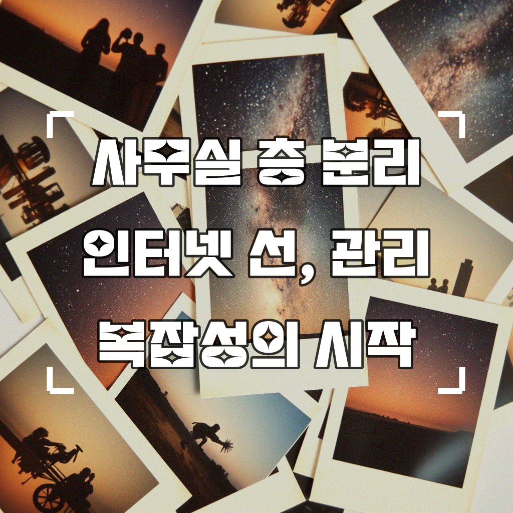 사무실 층 나뉘고 인터넷 선 다른 상황, 어떻게 관리해야 할까?