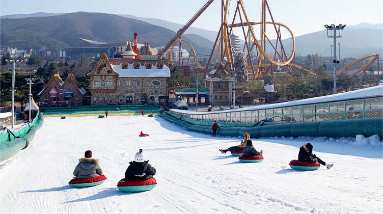 눈썰매장 코스들