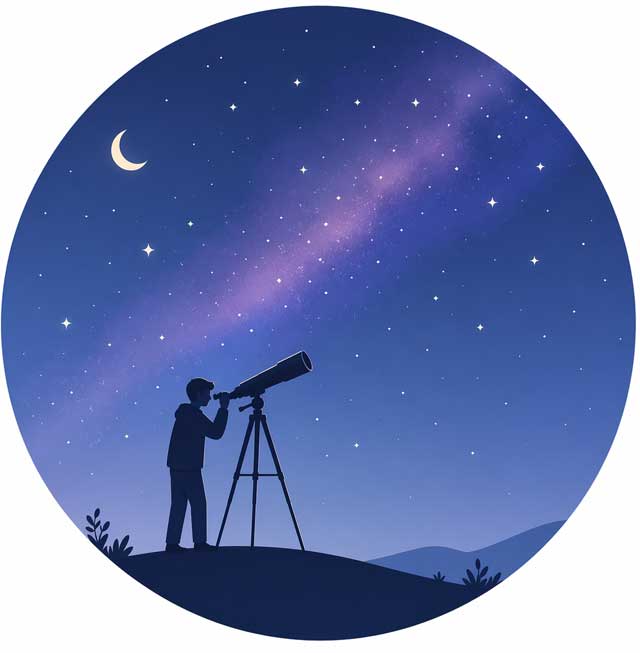 우주 관측 모습