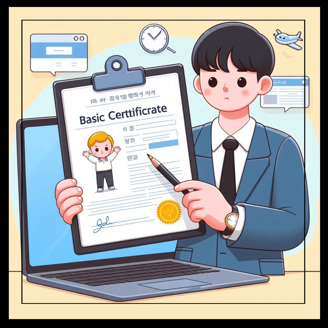 자녀 기본증명서 인터넷 발급 이미지