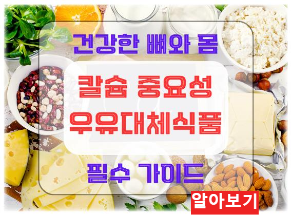 칼슘의 중요성과 우유 대체 식품: 건강한 뼈와 몸을 위한 필수 가이드
