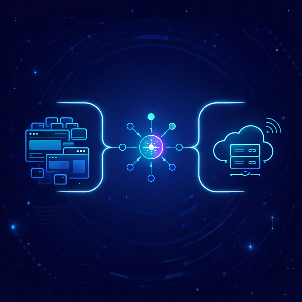나노바나나 속도 저하 원인을 브라우저 환경, 세션 상태, 서버 네트워크로 구분한 개념 이미지