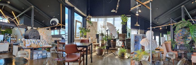 세화해수욕장-제주-카페-라라라-내부인테리어-빈티지