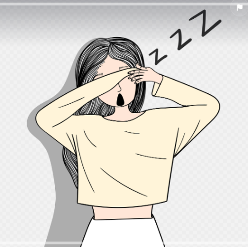 피곤한 여성