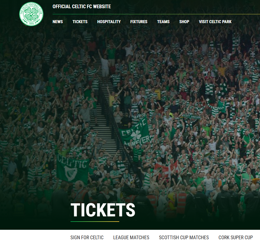 셀틱FC 경기 티켓 공식 사이트 멤버십 가입하기