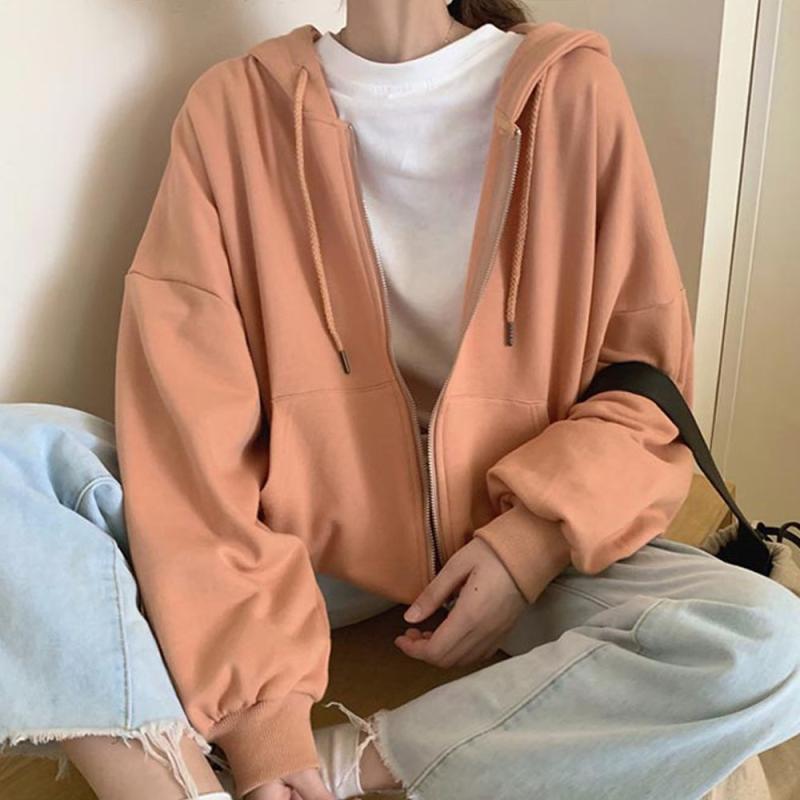 여성 봄점퍼 후드집업 대학생 캠퍼스룩 코디