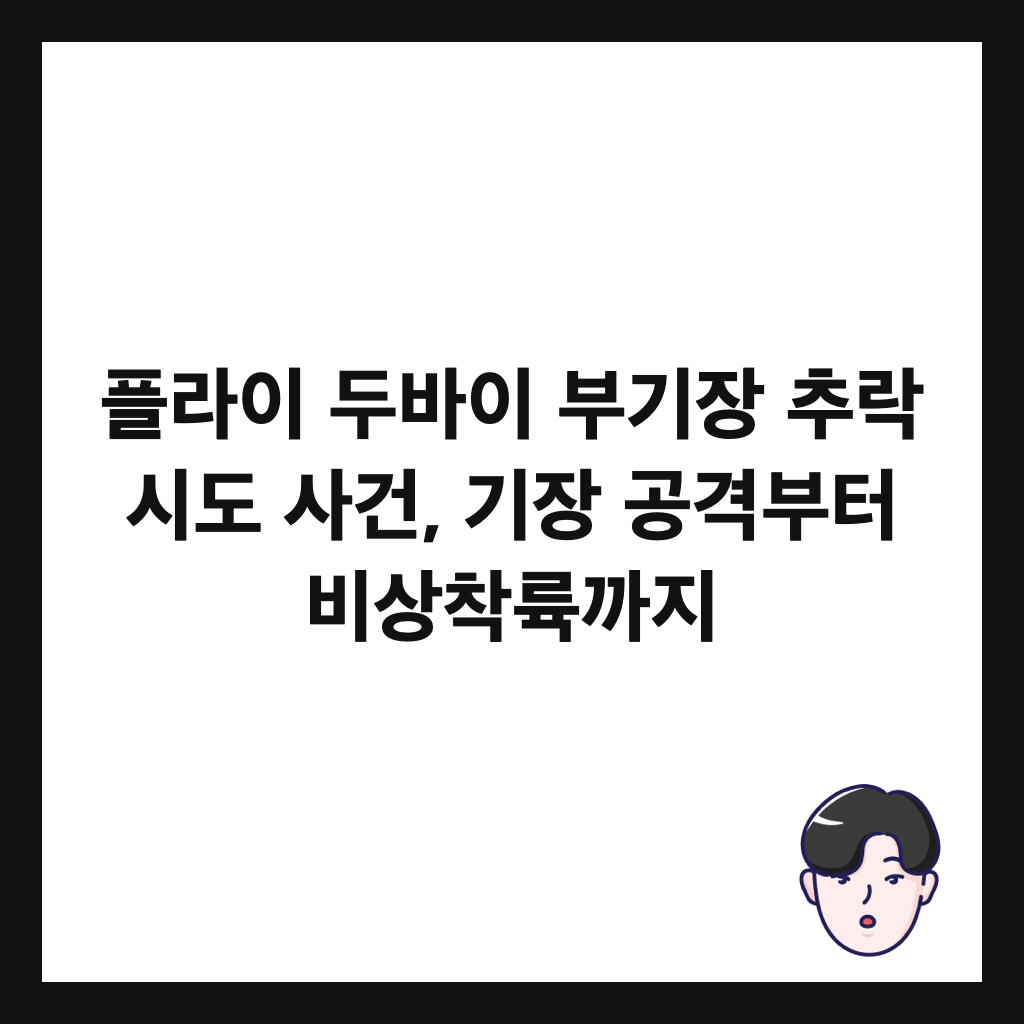 플라이 두바이 부기장 추락 시도 사건, 기장 공격부터 비상착륙까지 썸네일