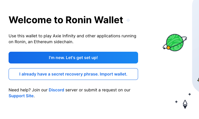Welcome to Ronin Wallet

