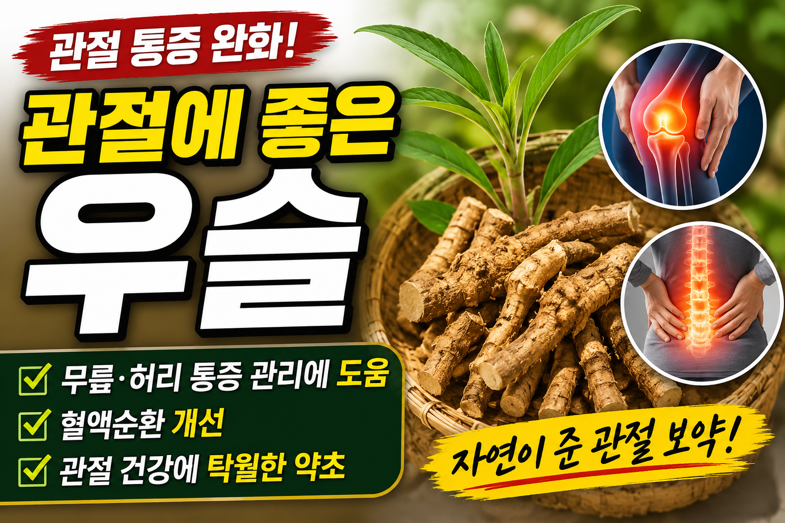 관절에 좋은 우슬, 정말 효과가 있을까?