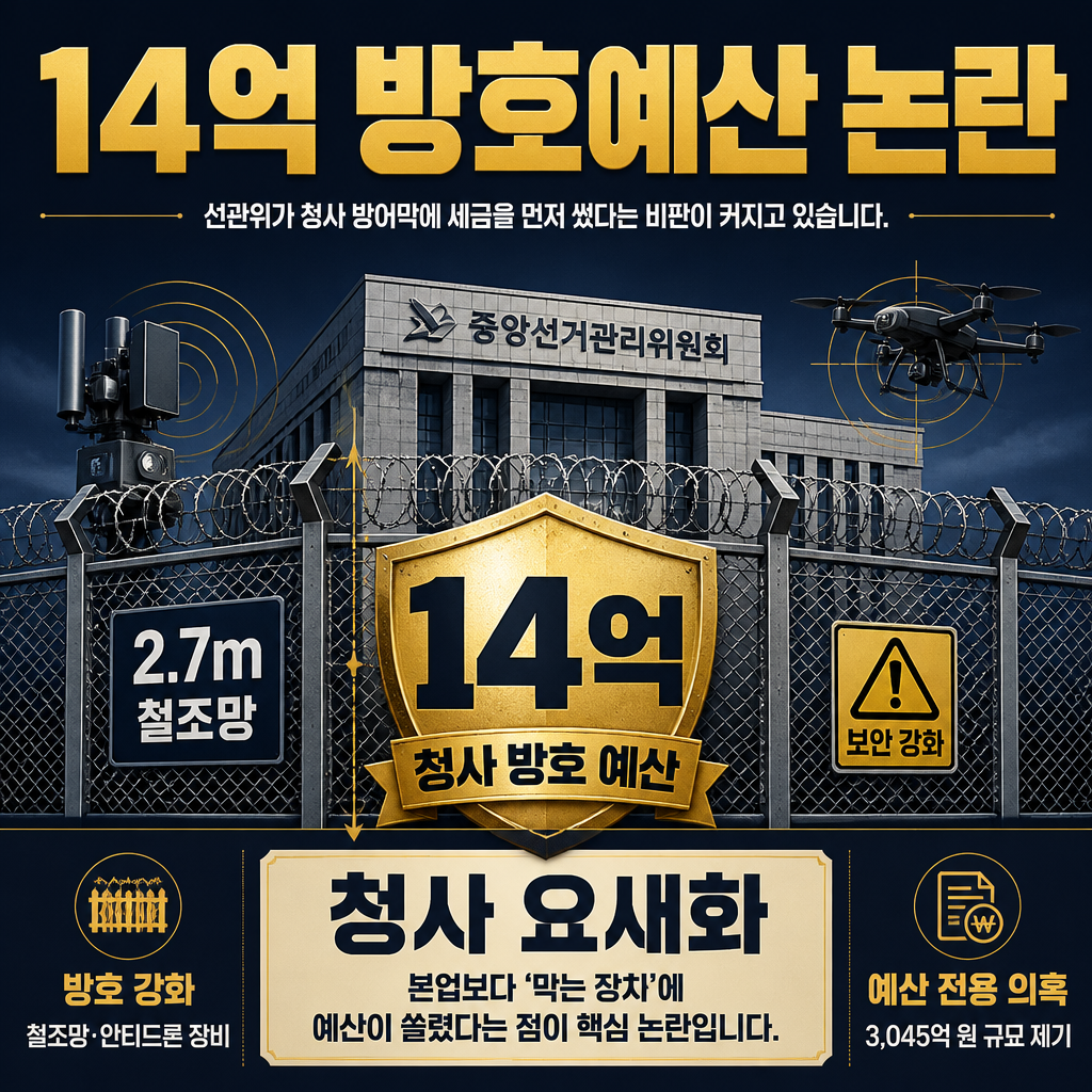 14억 방호예산 논란