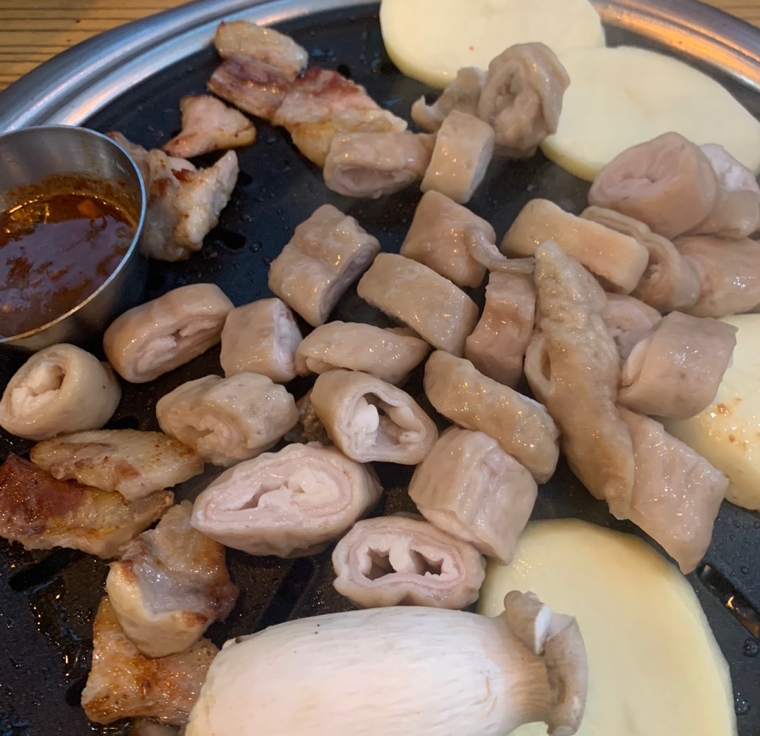 막창 굽는중