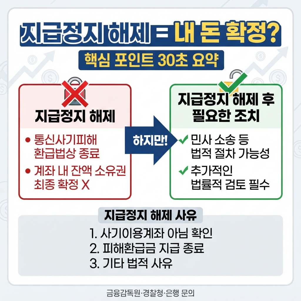 보이스피싱 계좌 지급정지 해제 방법 확인하기