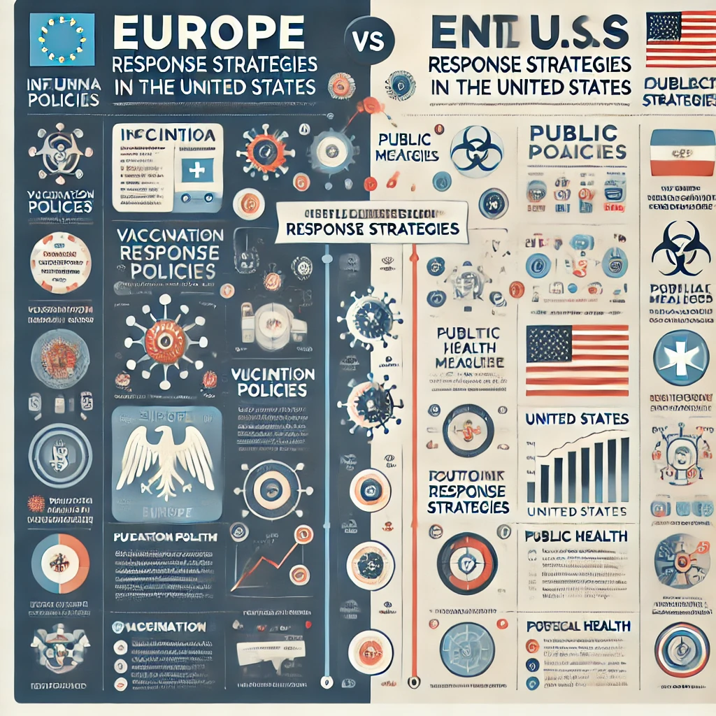 유럽과 미국 독감 대응 비교 관련 사진