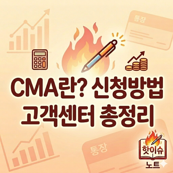 cma란? 신청방법 고객센터 총정리