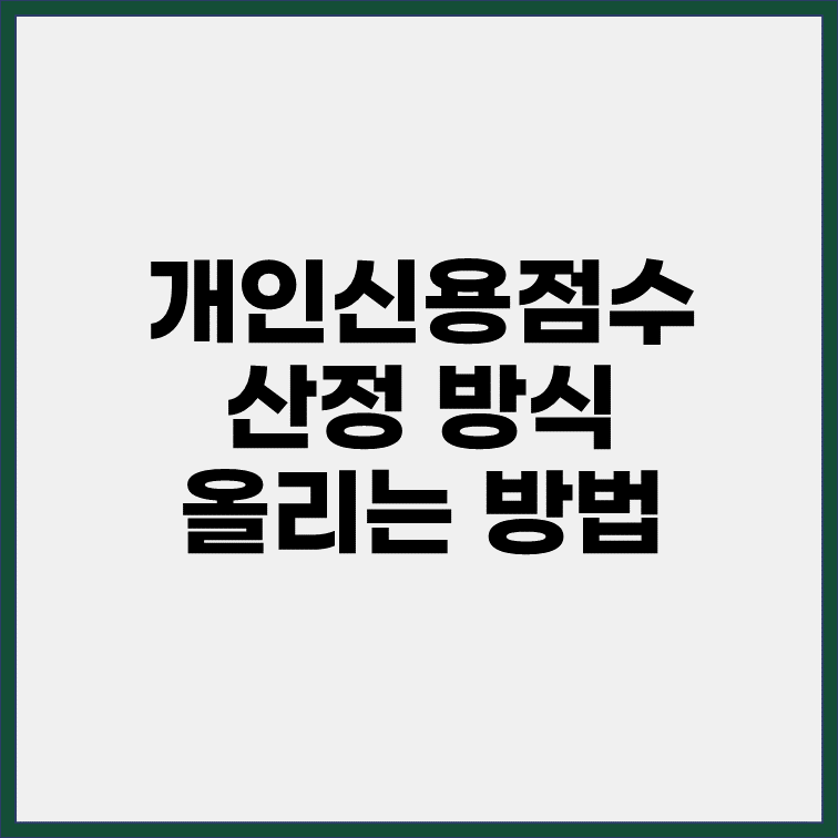 개인신용점수-산정방식-올리는-방법