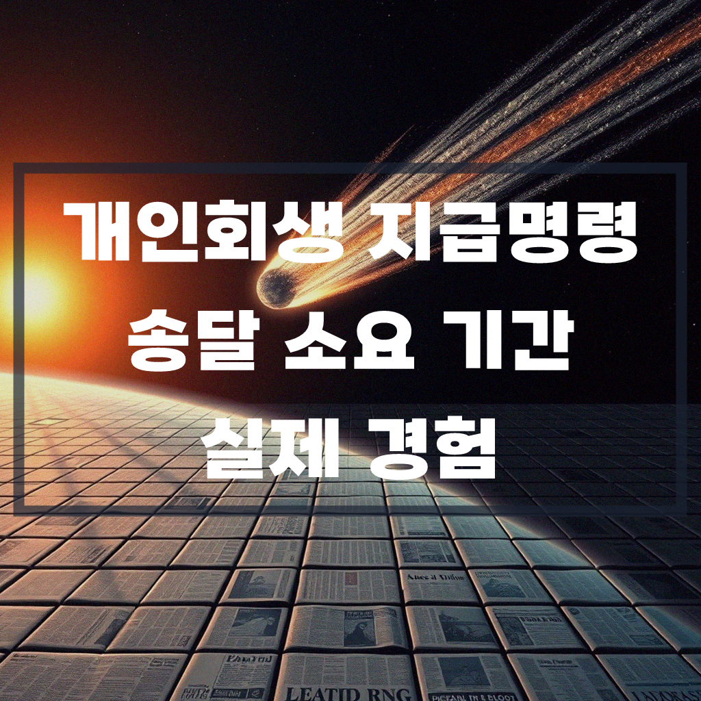 개인회생 지급명령 송달, 실제로 얼마나 걸릴까