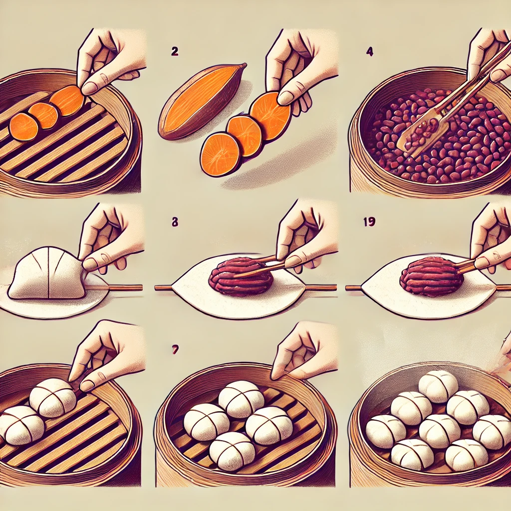 전통적인 이키나리 당고 만드는 법