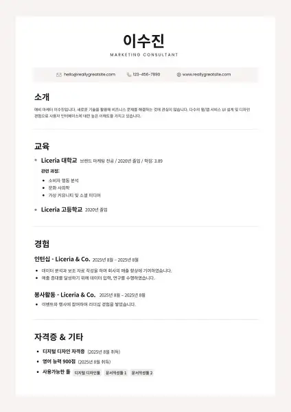 이력서
