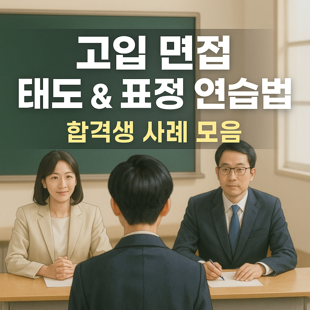 고입 면접 태도 &amp; 표정 연습법, 합격생 사례 모음 │ 2025 최신판