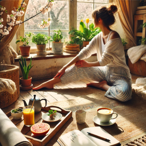 따뜻한 봄 아침 루틴 시작