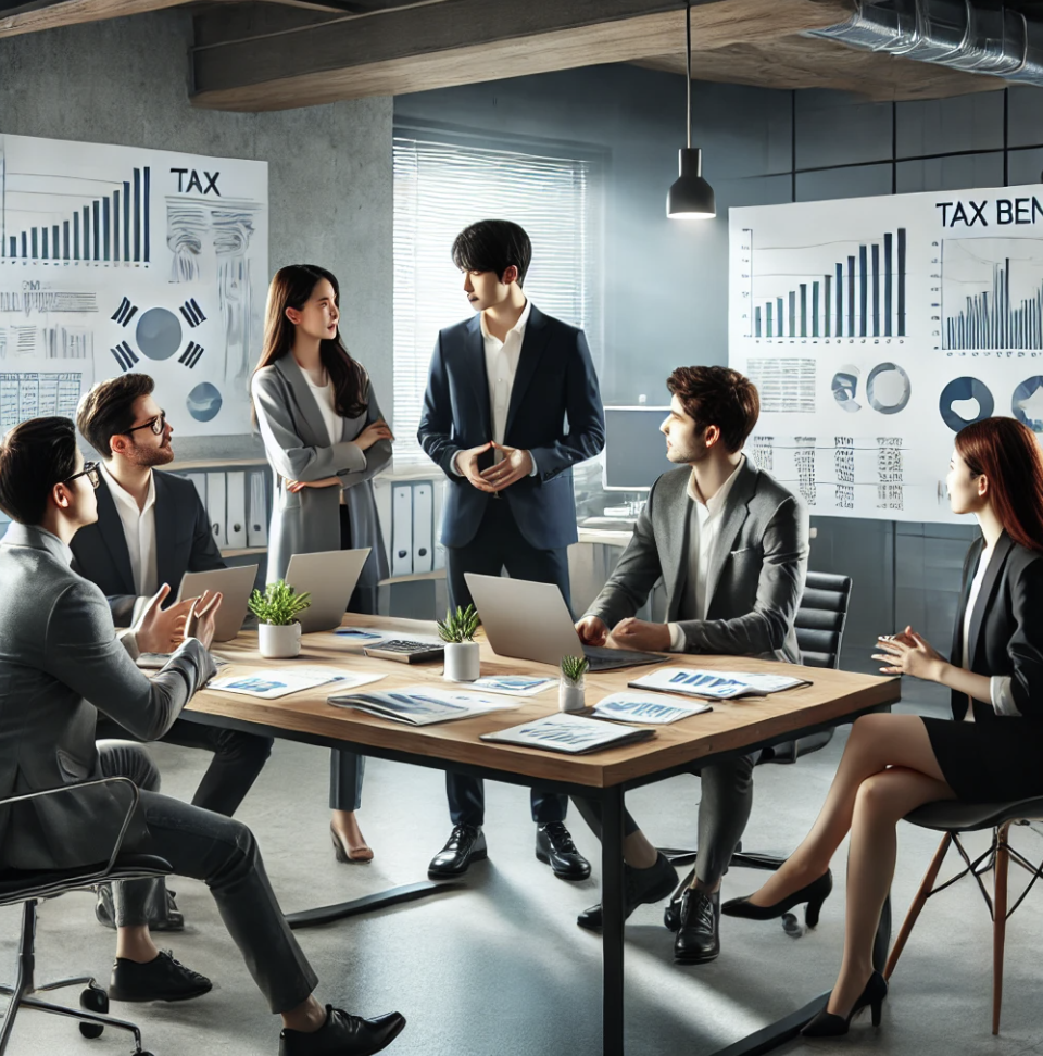 중소기업 세금감면 전략 회의하는 모습