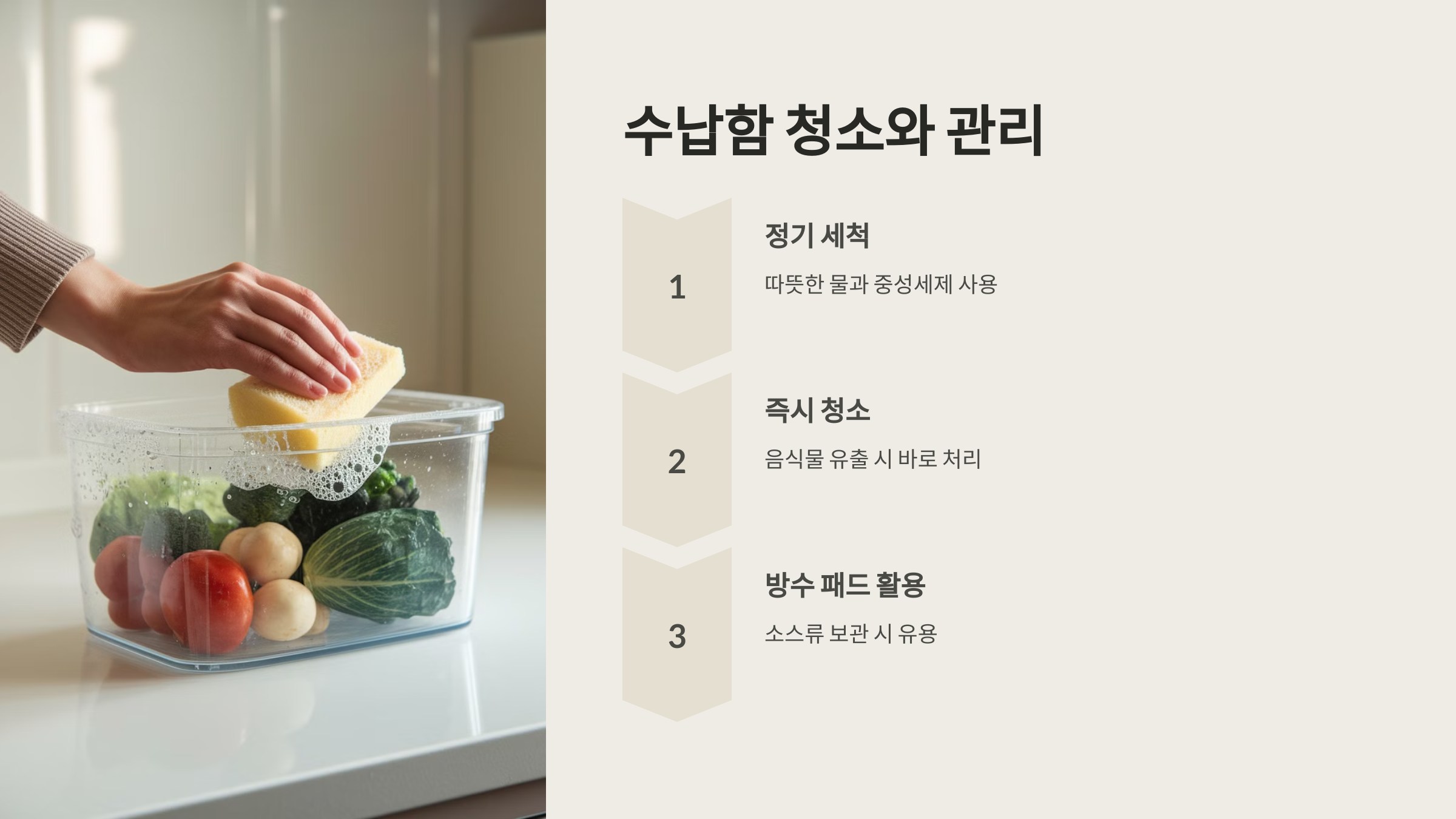 수납함 청소와 관리