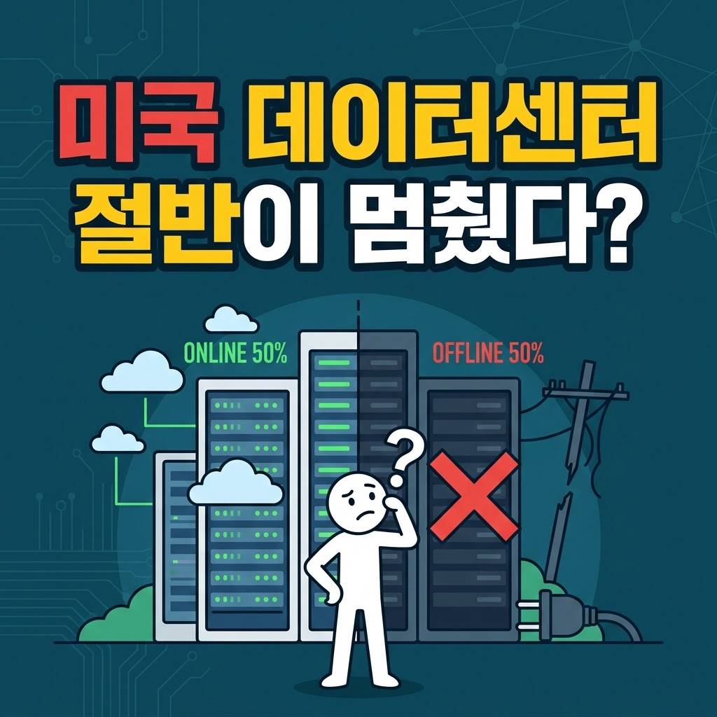 미국 데이터센터 절반이 멈췄다?