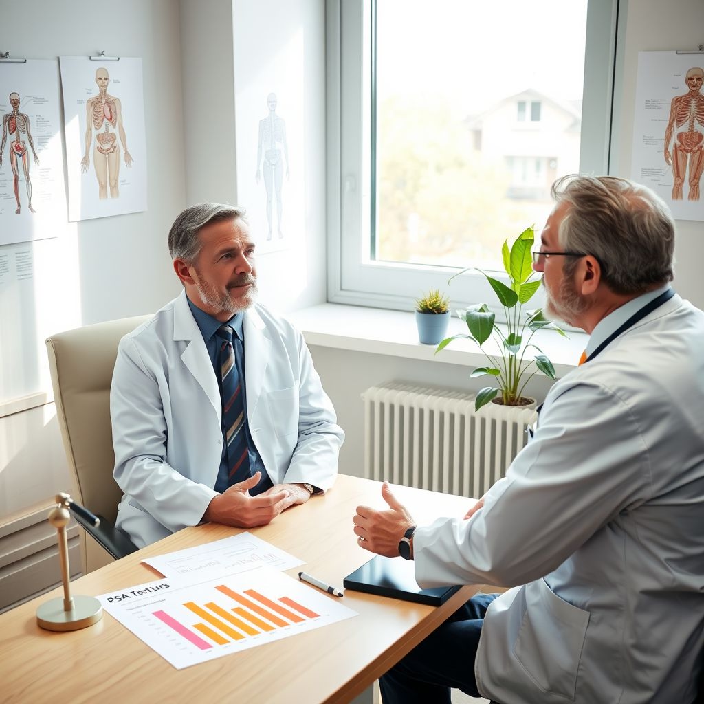 중년 남성의 건강 상담 관련 이미지