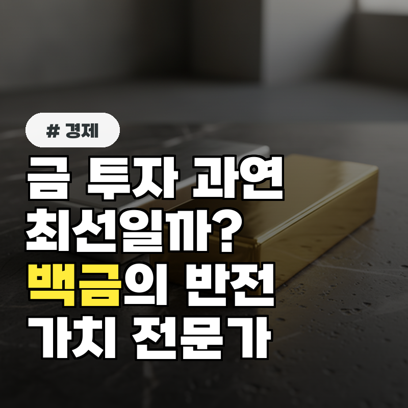 금 투자 과연 최선일까 전문가가 말하는 '백금'의 반전 가치