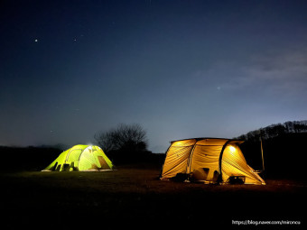 야간 캠핑