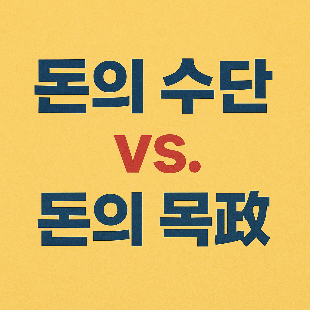 돈의 수단 vs 돈의 목적 논쟁