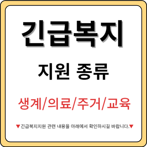 긴급복지-지원종류
