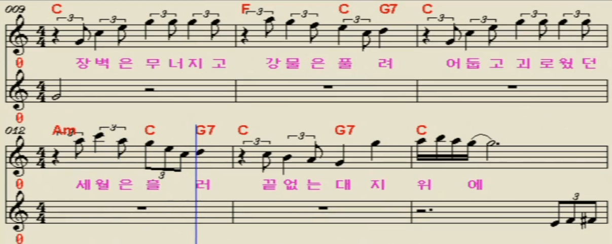 장사익(나애심) 과거를 묻지마세요 악보
