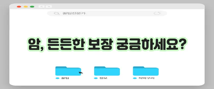 메리츠화재 암보험의 상세한 보장 내용 안내