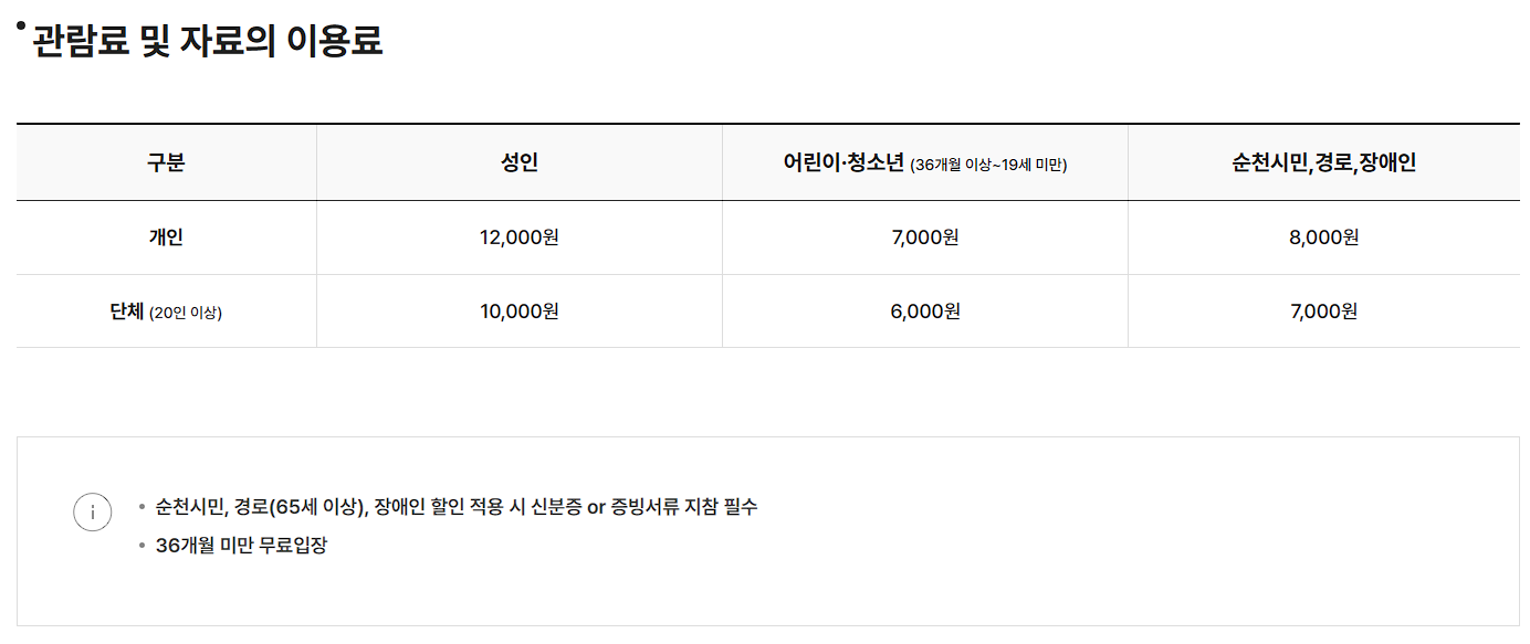순천 세계 수석 박물관 입장료 예약