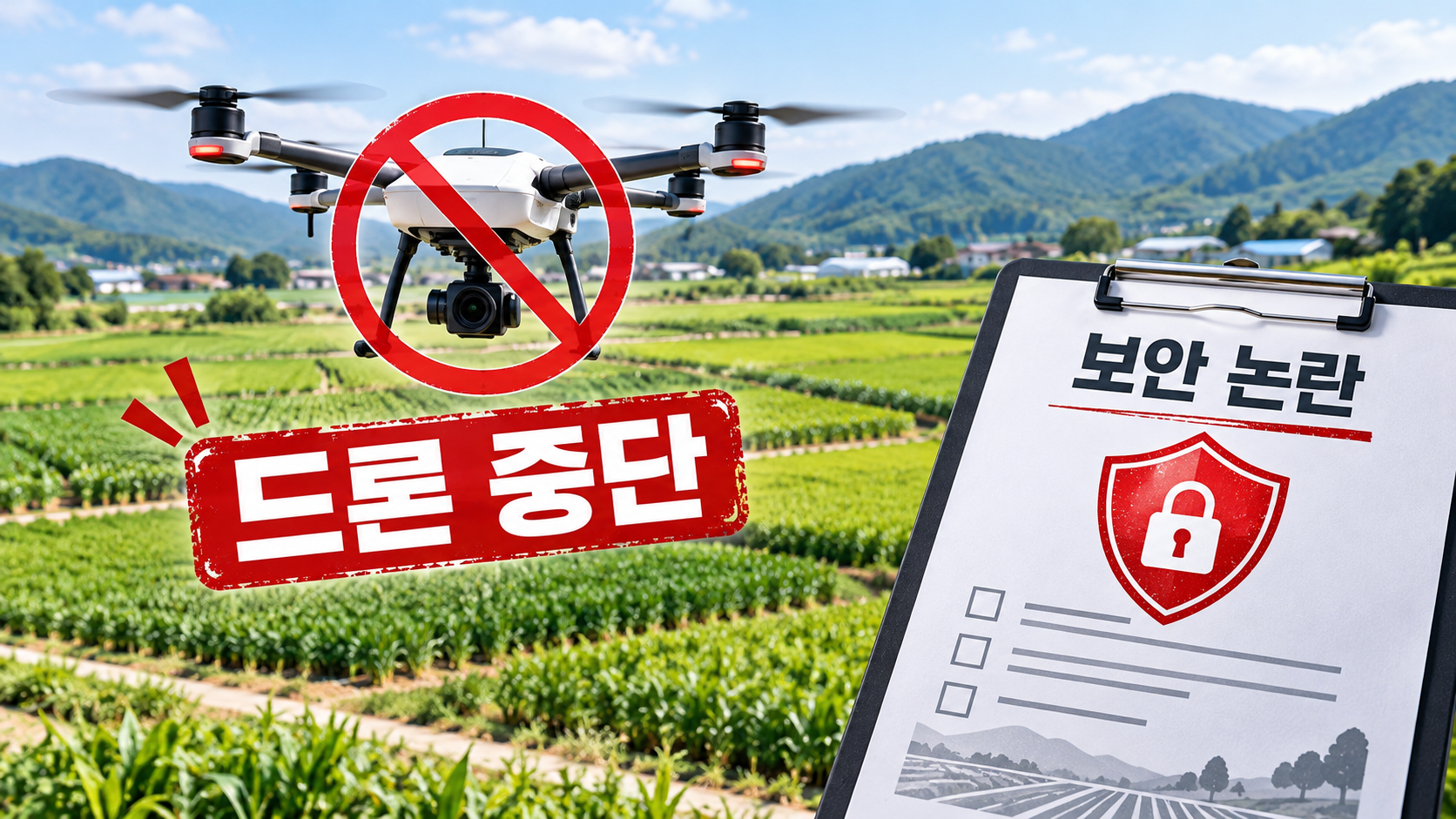 조사 방식의 보안 논란과 중국산 드론 일시 중단 조치