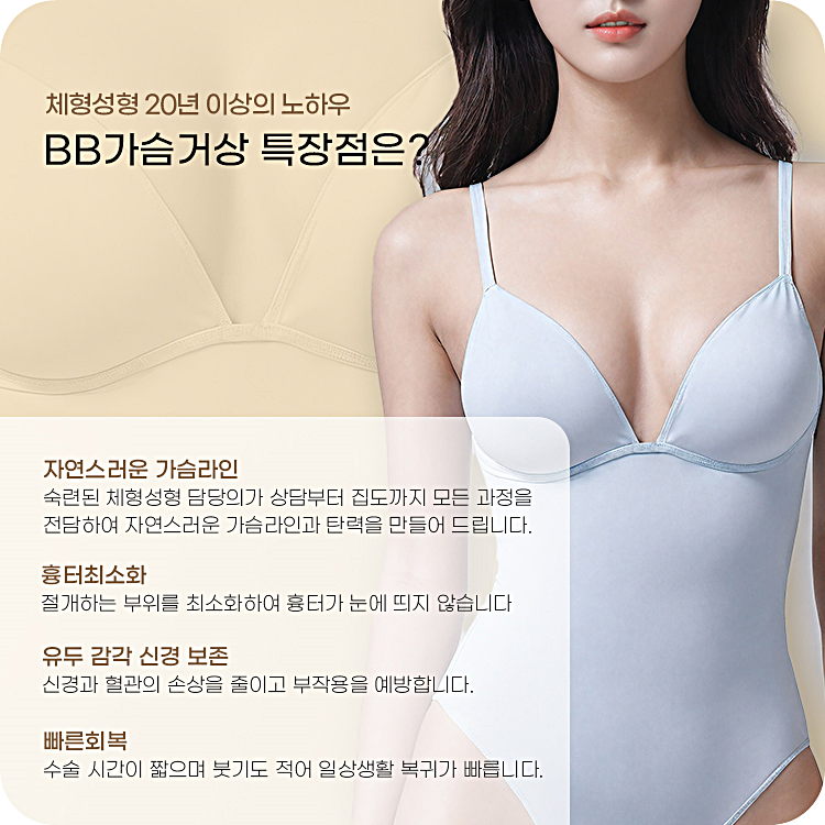 숙련된 체형성형 담당의가 상담부터 집도까지 모든 과정을 전담하여 자연스러운 가슴라인과 탄력을 만들어드립니다.