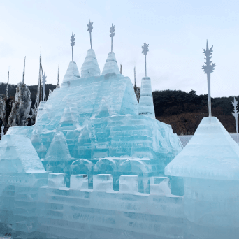 얼음분수축제 얼음조각