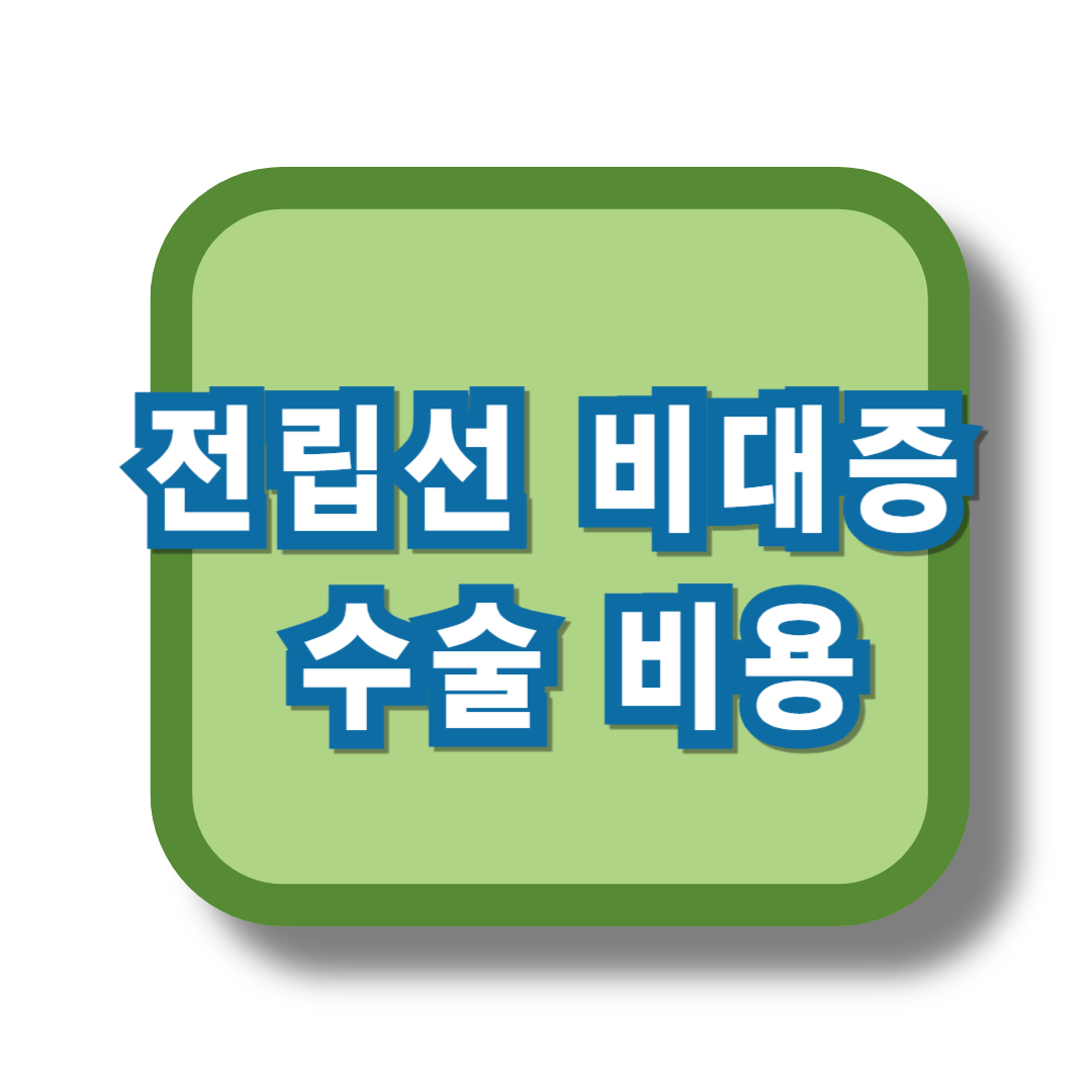 전립선 비대증 수술 비용