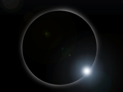 개기일식이 이뤄지는 모습입니다.