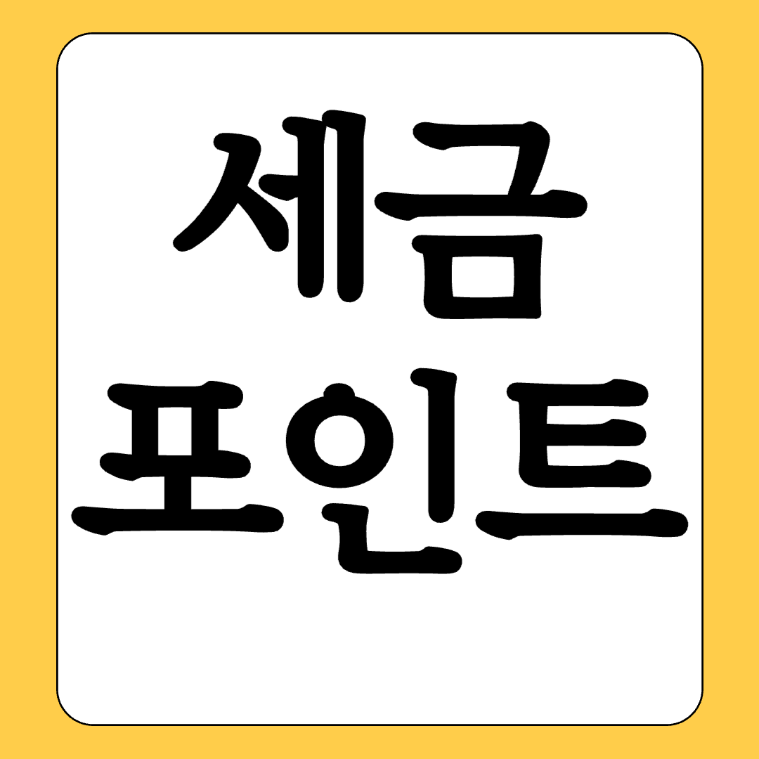 세금포인트 조회방법 사용방법
