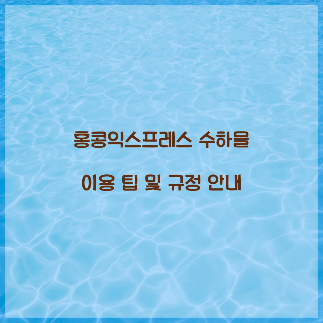 홍콩익스프레스 수하물