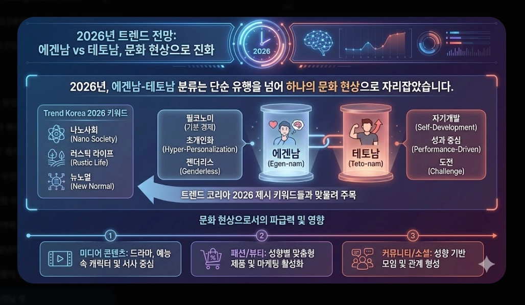 에겐남 뜻 vs 테토남 비교 [2026 트렌드] 유래부터 핵심 특징 5가지 완벽 가이드