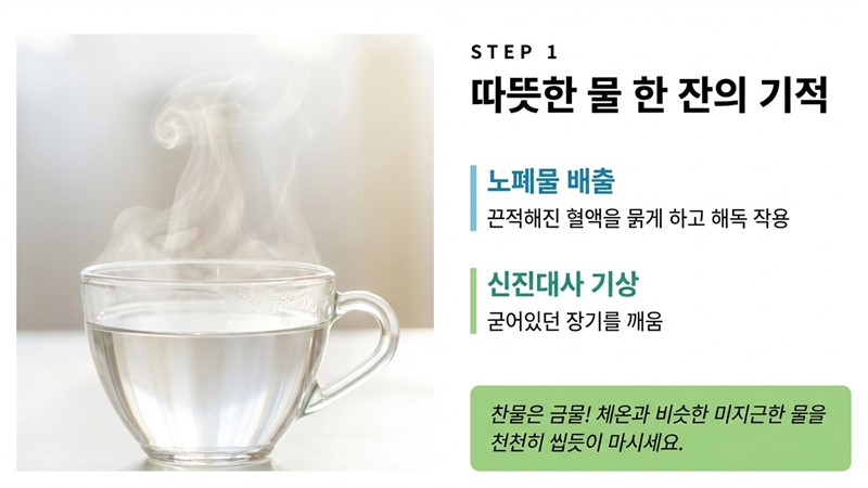 가장 먼저 '따뜻한 물' 한 잔의 기적