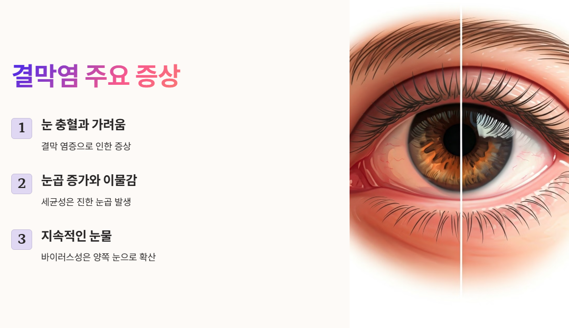 결막염 주요 증상