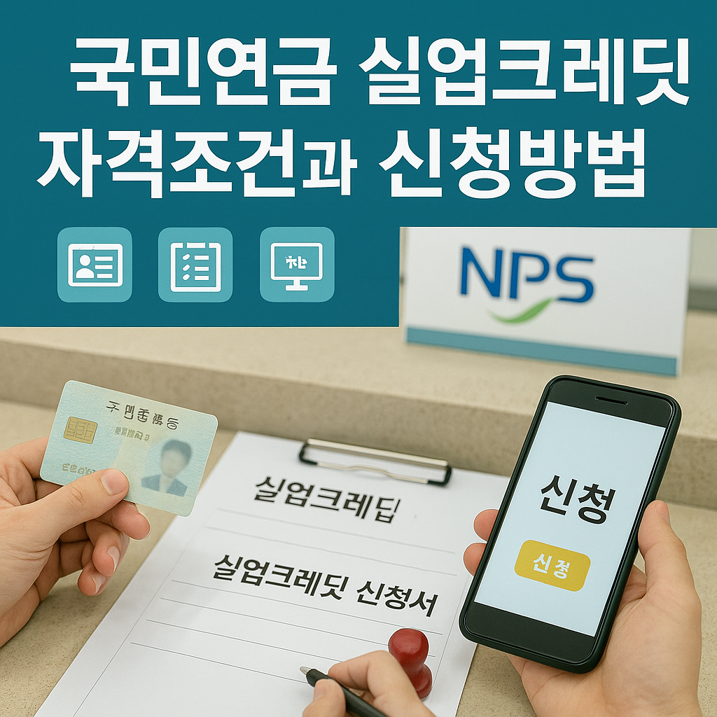 국민연금 실업크레딧 자격조건과 신청방법