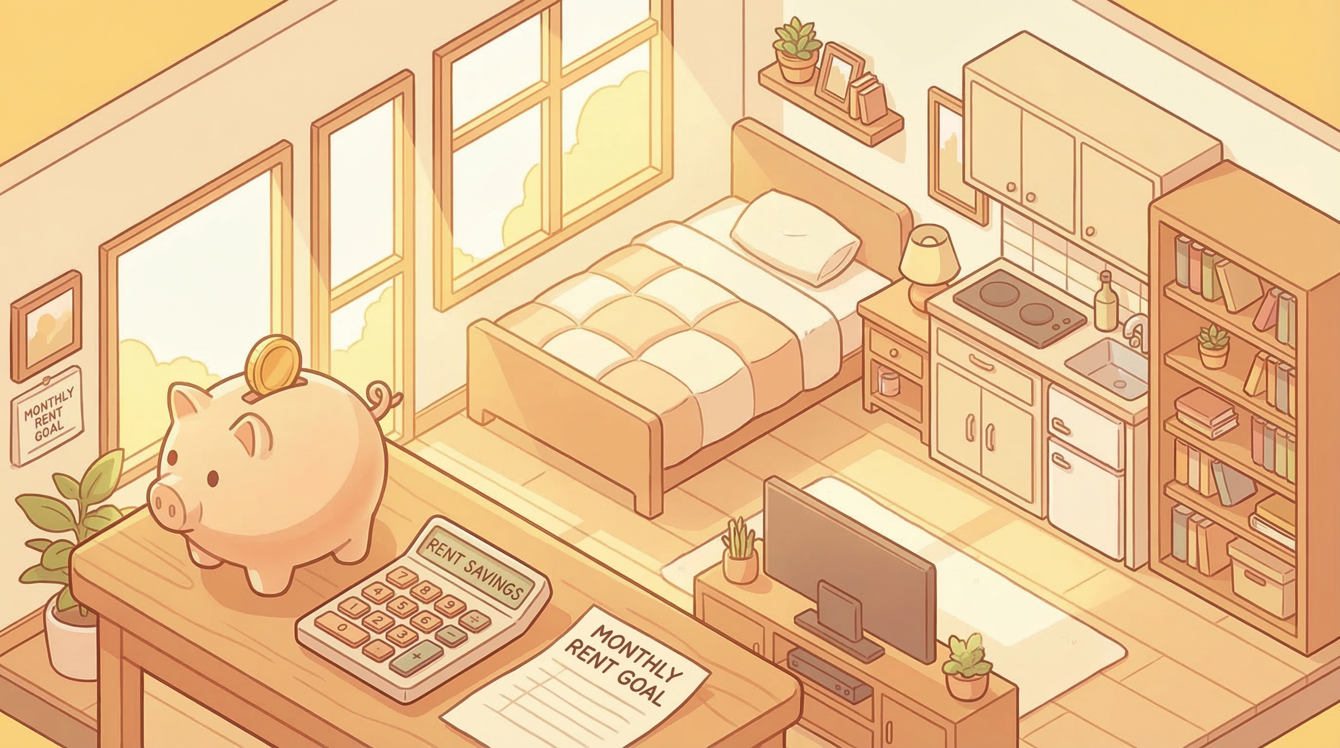 주거안정 월세대출로 월세 부담을 줄이고 저축하는 모습