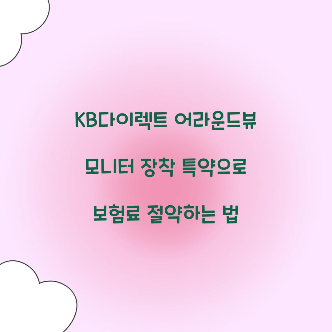 KB다이렉트 어라운드뷰 모니터 장착 특약