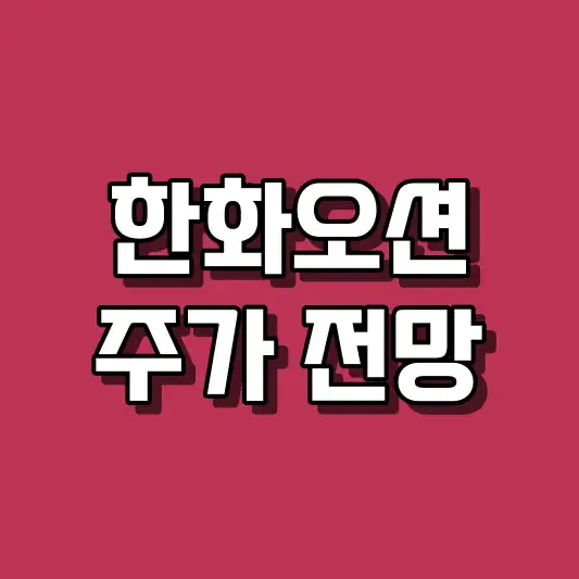 한화오션 주가 전망