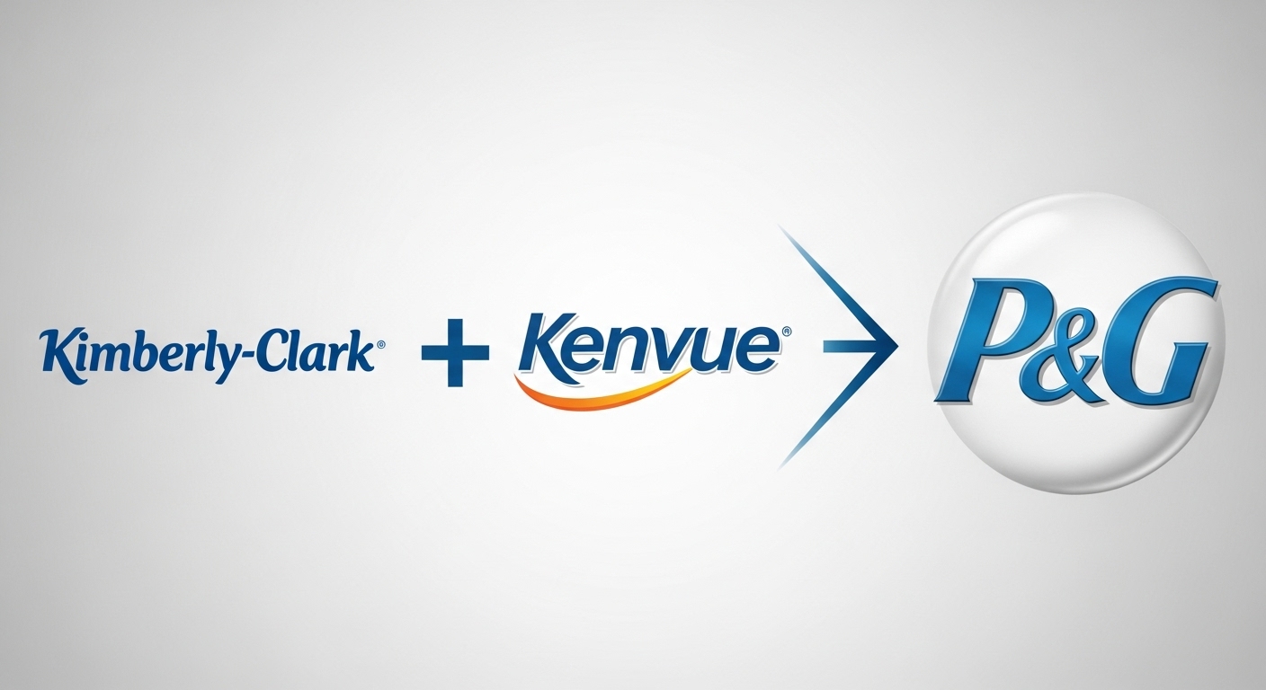'킨벌리 클라크'와 '켐비오' 로고가 합쳐져 'P&G'와 맞서는 이미지